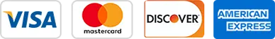 Visa, Mastercard, Discover, and American Express