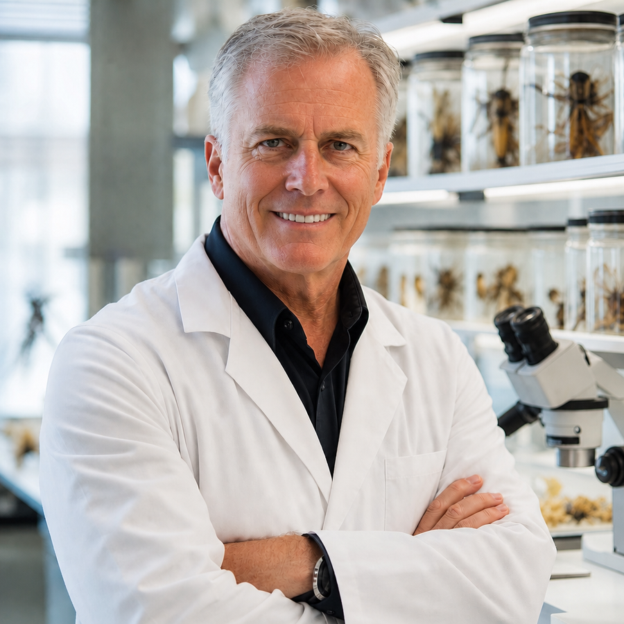 Dr. Alan Mercer in his laboratory